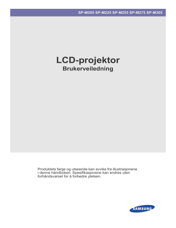 Samsung SP-M255W, SP-M255 Owner's manual Samsung SP-M255W, SP-M255 Owner's manual
