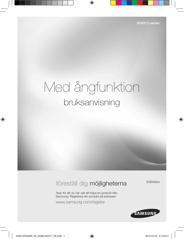 Samsung NV6312EGSSR/EE, NV6312EGSWQ/EE, NV6312DGSSR/EE, NV6312EGSBB/EE Owner's manual Samsung NV6312EGSSR/EE, NV6312EGSWQ/EE, NV6312DGSSR/EE, NV6312EGSBB/EE Owner's manual