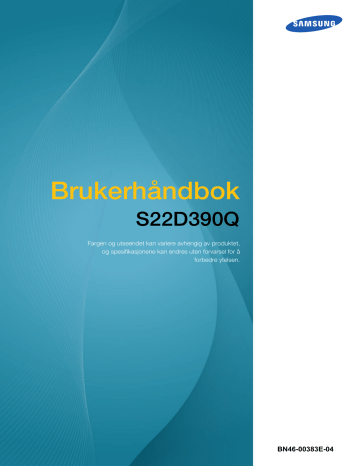 Samsung S22D390Q Bruksanvisning | Manualzz