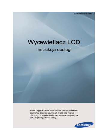 Samsung 650TS-2 Instrukcja obsługi | Manualzz Samsung 650TS-2 Instrukcja obsługi | Manualzz