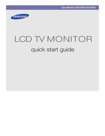 Samsung P2370HD Skrócona instrukcja obsługi | Manualzz Samsung P2370HD Skrócona instrukcja obsługi | Manualzz