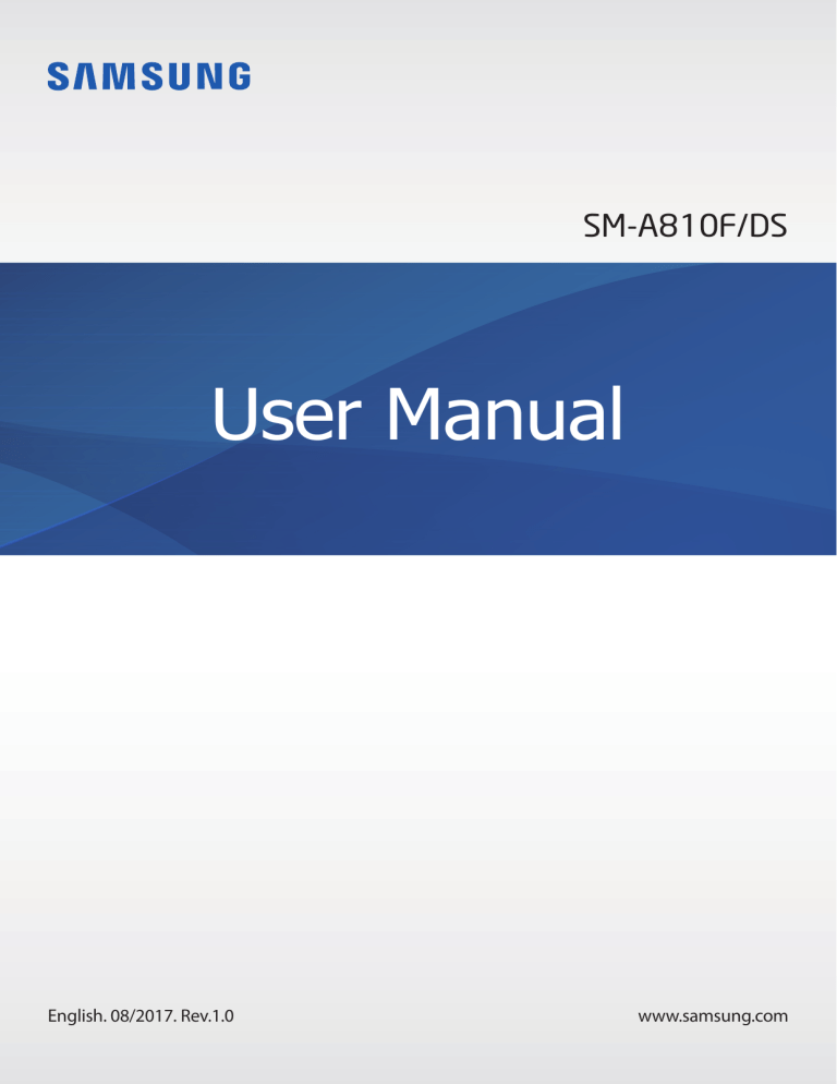 Samsung SM-A810F/DS User manual Samsung SM-A810F/DS User manual