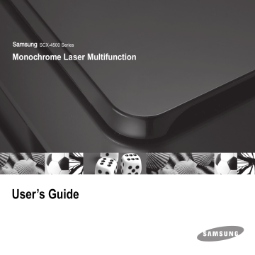 Samsung Samsung SCX-4501 Laser Multifunction Printer series, SCX-4501KG, Samsung SCX-4500 Laser Multifunction Printer series Owner's manual Samsung Samsung SCX-4501 Laser Multifunction Printer series, SCX-4501KG, Samsung SCX-4500 Laser Multifunction Printer series Owner's manual
