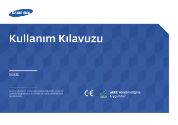 Samsung DM82D Kullanım kılavuzu | Manualzz