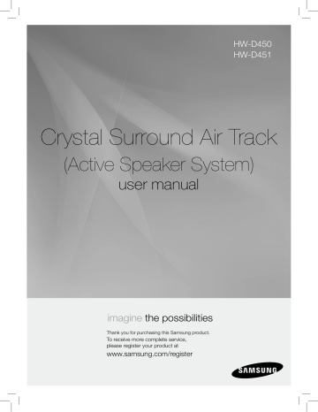 Samsung HW-D450 User's manual Samsung HW-D450 User's manual