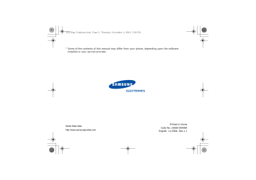 Samsung SGH-Z107M User's manual Samsung SGH-Z107M User's manual