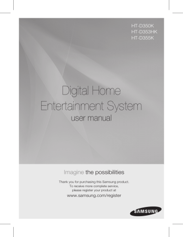 Samsung HT-D355K User's manual Samsung HT-D355K User's manual