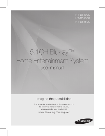 Samsung HT-D5100K User's manual Samsung HT-D5100K User's manual