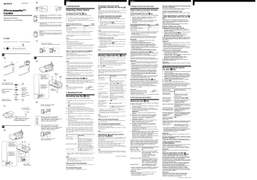 Sony M-98V Operating instructions Sony M-98V Operating instructions