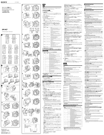 Sony SPK-HCF Operating instructions Sony SPK-HCF Operating instructions