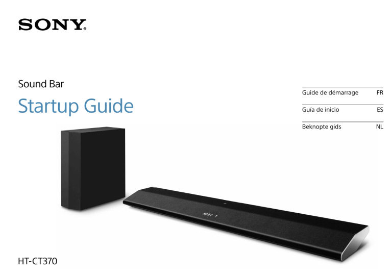 Sony HT-CT370 Quick start guide Sony HT-CT370 Quick start guide