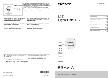 Sony KDL-37EX504, KDL-32EX504 Owner's manual Sony KDL-37EX504, KDL-32EX504 Owner's manual