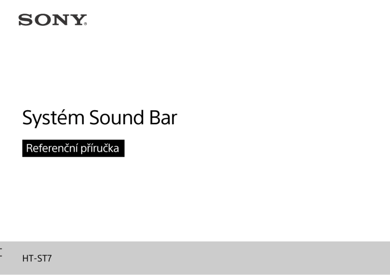 Sony HT-ST7 Reference guide Sony HT-ST7 Reference guide