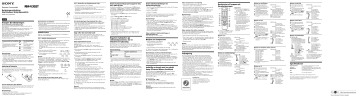 Sony RM-V302T Operating instructions Sony RM-V302T Operating instructions