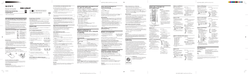 Sony RM-V402T Operating instructions Sony RM-V402T Operating instructions