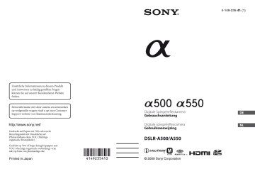Sony DSLR-A500 DSLR-A500 Nur Gehäuse (Objektiv nicht im Lieferumfang enthalten) Bedienungsanleitung | Manualzz Sony DSLR-A500 DSLR-A500 Nur Gehäuse (Objektiv nicht im Lieferumfang enthalten) Bedienungsanleitung | Manualzz