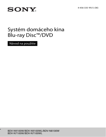 Sony BDV-N7100W Návod na použitie | Manualzz Sony BDV-N7100W Návod na použitie | Manualzz