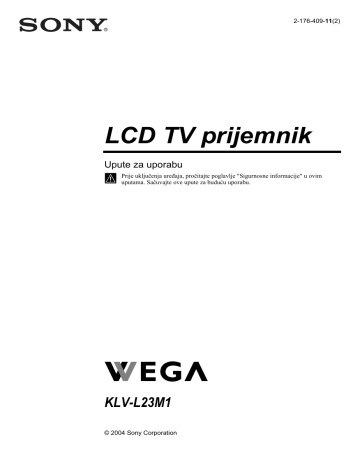 Sony KLV-L23M1 User's manual Sony KLV-L23M1 User's manual