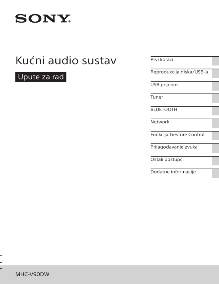 Sony MHC-V90DW Operating instructions Sony MHC-V90DW Operating instructions