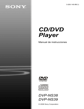 Sony DVP-NS39, DVP-NS38 Operating instructions Sony DVP-NS39, DVP-NS38 Operating instructions