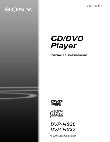 Sony DVP-NS36, DVP-NS37 Operating instructions Sony DVP-NS36, DVP-NS37 Operating instructions