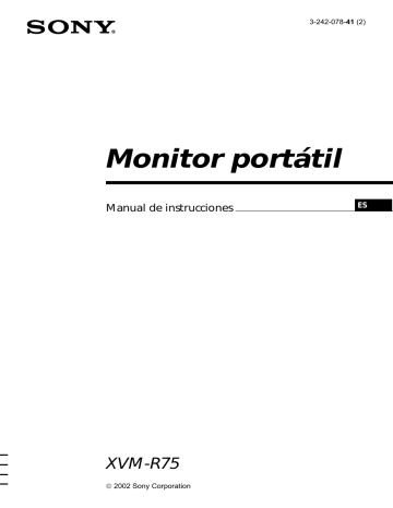 Sony XVM-R75 Operating instructions Sony XVM-R75 Operating instructions