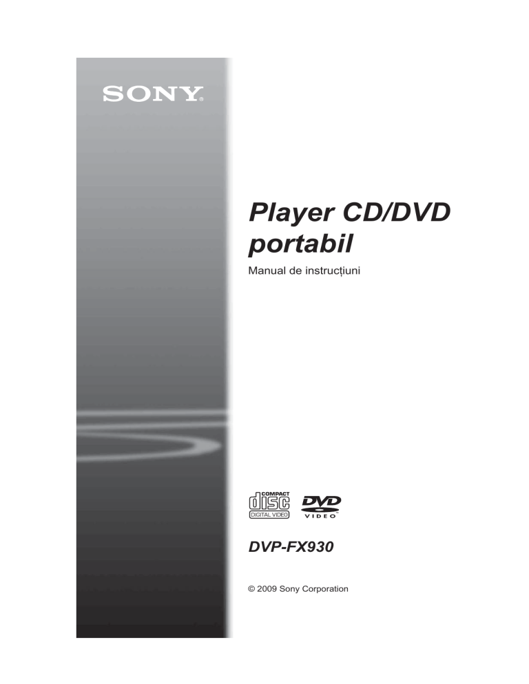 Sony DVP-FX930 Operating instructions Sony DVP-FX930 Operating instructions