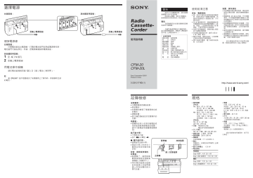Sony CFM-20 User's manual Sony CFM-20 User's manual