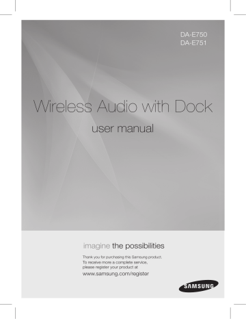 Samsung DA-E750 User manual | Manualzz Samsung DA-E750 User manual | Manualzz