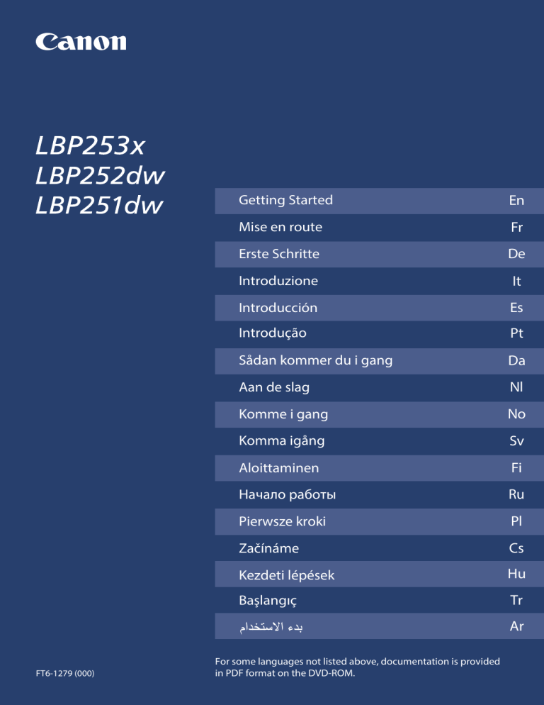 Canon i-SENSYS LBP251dw, i-SENSYS LBP252dw, i-SENSYS LBP253x User manual Canon i-SENSYS LBP251dw, i-SENSYS LBP252dw, i-SENSYS LBP253x User manual