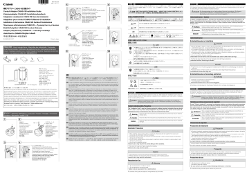 Canon VB-M640VE, VB-M641VE Installation guide Canon VB-M640VE, VB-M641VE Installation guide