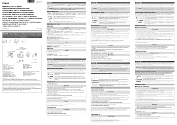 Canon VB-R11VE, VB-R13VE, VB-R12VE, VB-R10VE Installation guide Canon VB-R11VE, VB-R13VE, VB-R12VE, VB-R10VE Installation guide