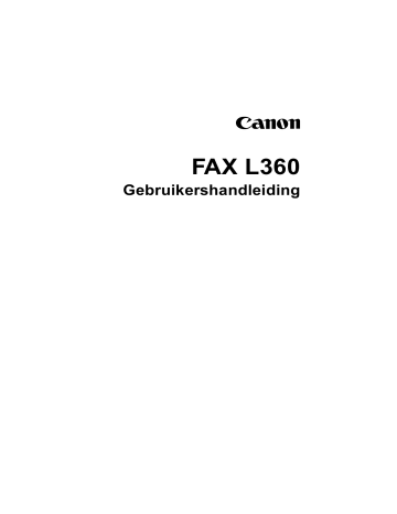 Canon FAX-L360 User guide Canon FAX-L360 User guide