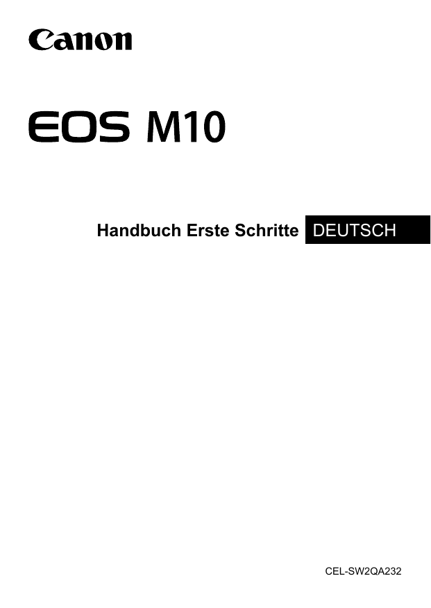 Canon EOS M10 User manual Canon EOS M10 User manual