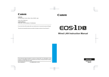 Canon EOS-1D X Instruction manual Canon EOS-1D X Instruction manual