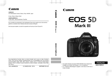 Canon EOS 5D Mark III Mode D Emploi Manualzz