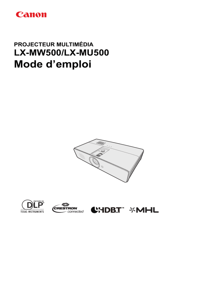 Canon LX-MU500 User manual Canon LX-MU500 User manual