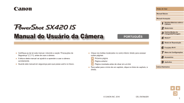 Canon PowerShot SX420 IS Manual do usuário | Manualzz Canon PowerShot SX420 IS Manual do usuário | Manualzz