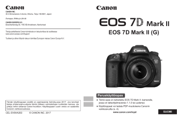 Canon EOS 7D Mark II User's Guide Canon EOS 7D Mark II User's Guide