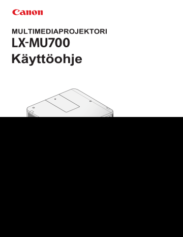 Canon LX-MU700 User's Guide Canon LX-MU700 User's Guide