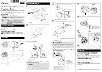 Canon VB-S805D User manual Canon VB-S805D User manual