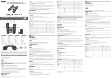 Nikon ACULON A30 Owner's manual Nikon ACULON A30 Owner's manual