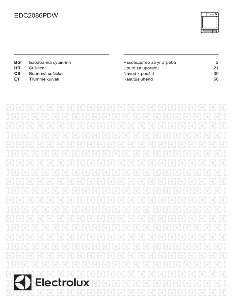 Electrolux EDC2086PDW User manual Electrolux EDC2086PDW User manual