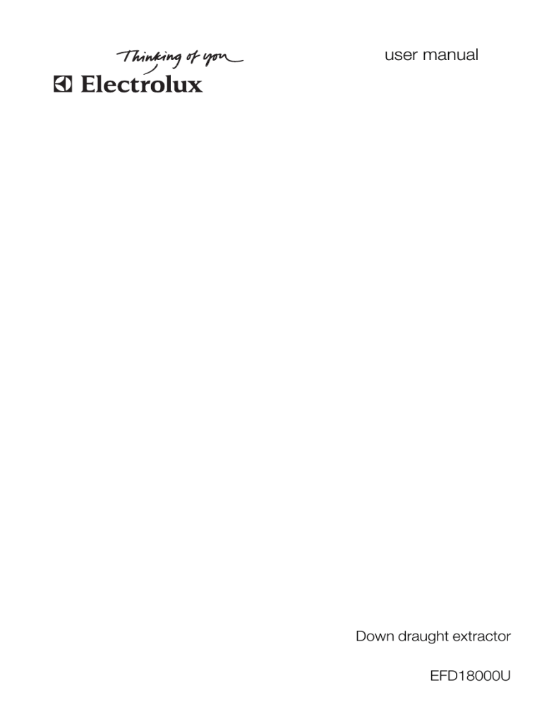 Electrolux EFD18000U User manual Electrolux EFD18000U User manual