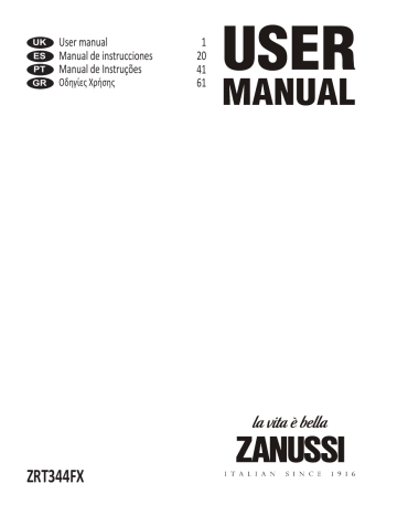 Zanussi ZRT344FX User manual Zanussi ZRT344FX User manual