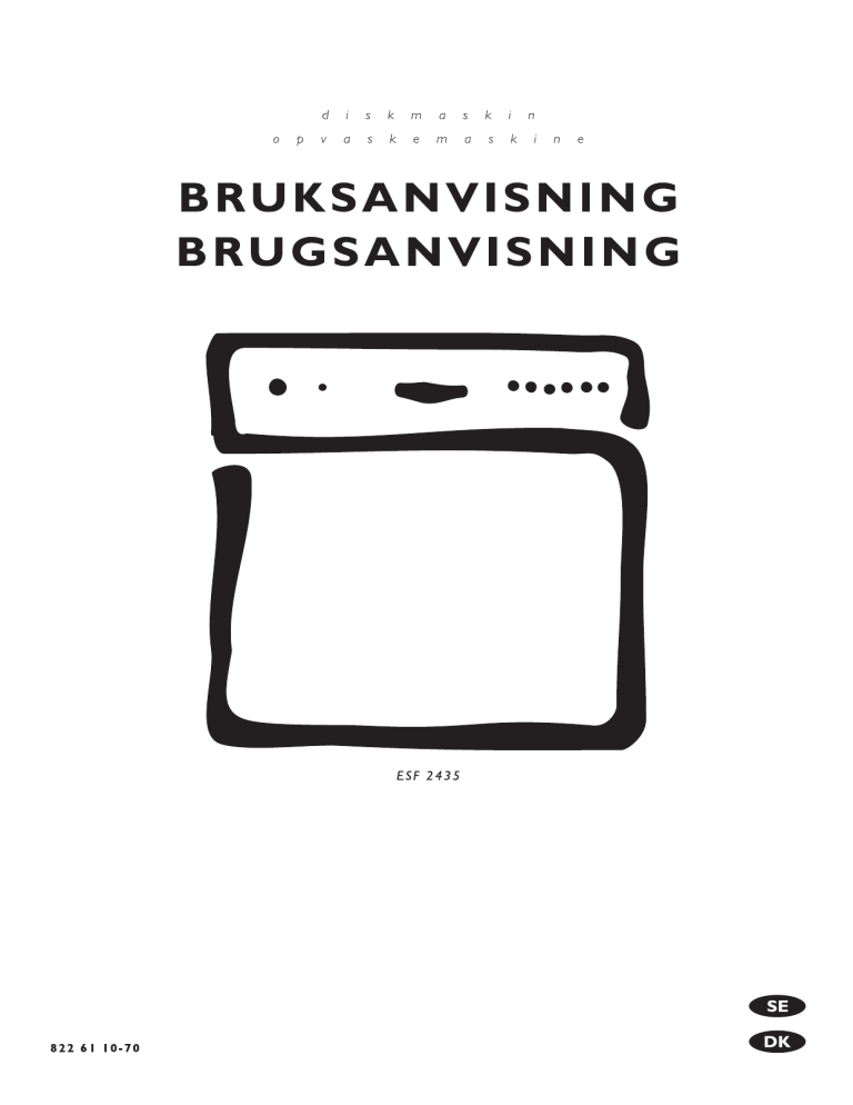 Electrolux ESF2435 User manual Electrolux ESF2435 User manual