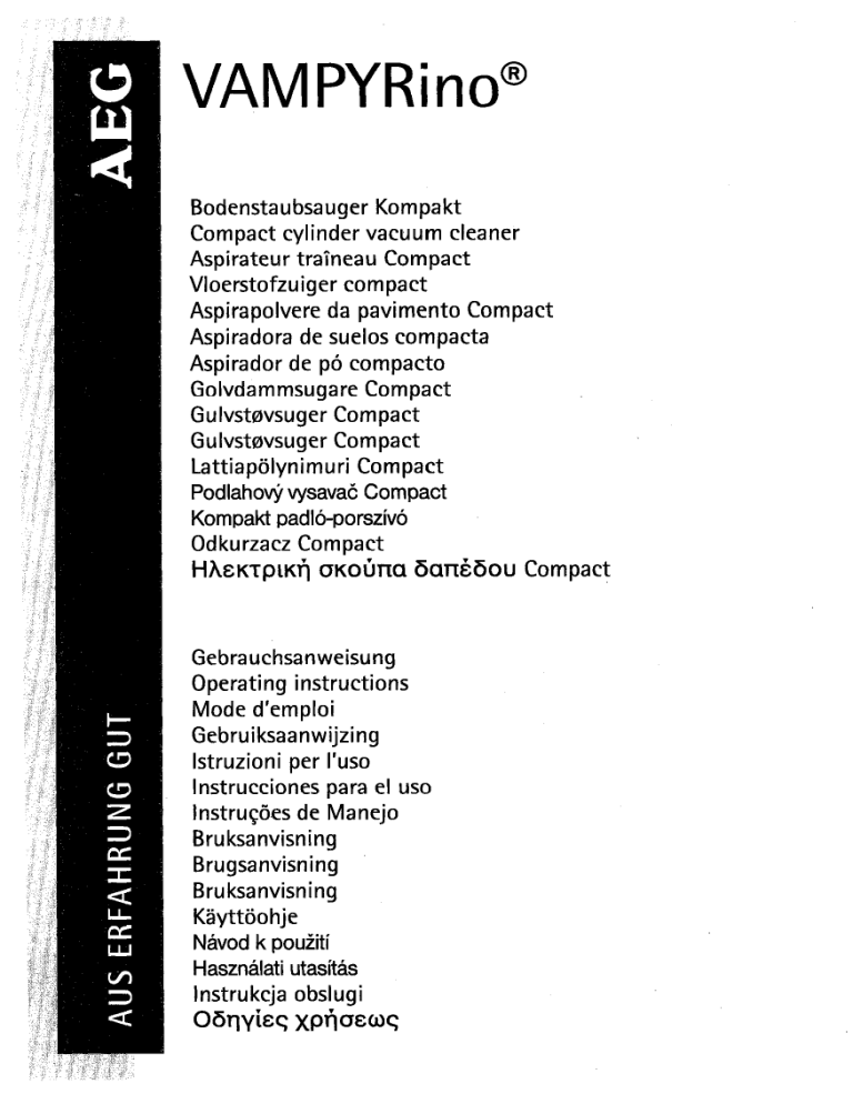 AEG VAMPYRINO160.0 User manual AEG VAMPYRINO160.0 User manual