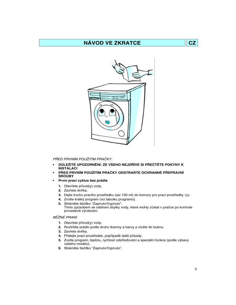 Whirlpool AWM 250/3, AWM 248/3, AWM 249/3 User guide Whirlpool AWM 250/3, AWM 248/3, AWM 249/3 User guide