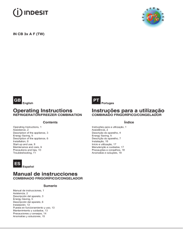 Indesit IN CB 33 A F (TW) Instruction for Use | Manualzz Indesit IN CB 33 A F (TW) Instruction for Use | Manualzz