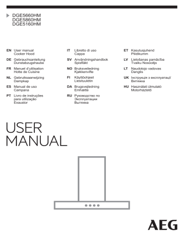 AEG DGE5660HM, DGE5160HM, DGE5860HM User manual AEG DGE5660HM, DGE5160HM, DGE5860HM User manual
